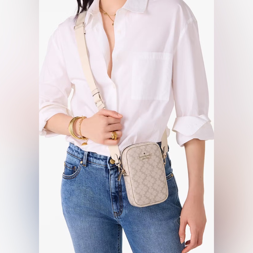 KATE SPADE FLOWER SPADE PHONE CROSSBODY - Picture 2 of 5